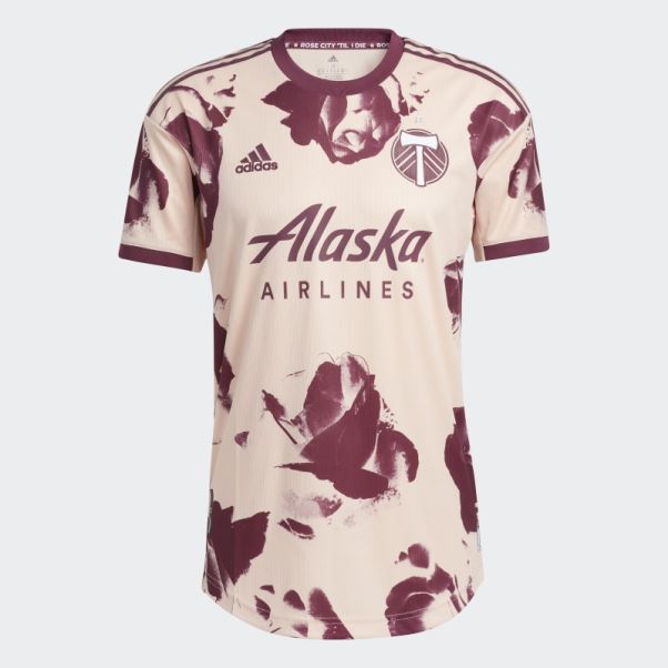 Maillot Adidas Portland Timbers 22/23 Extérieur Authentique Rose Vapeur