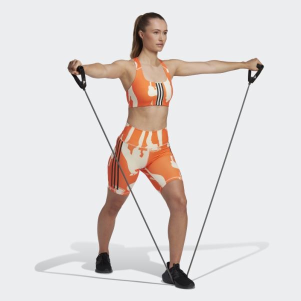 Soutien-gorge D'entraînement à Maintien Moyen Thebe Magugu Teinte écru Adidas