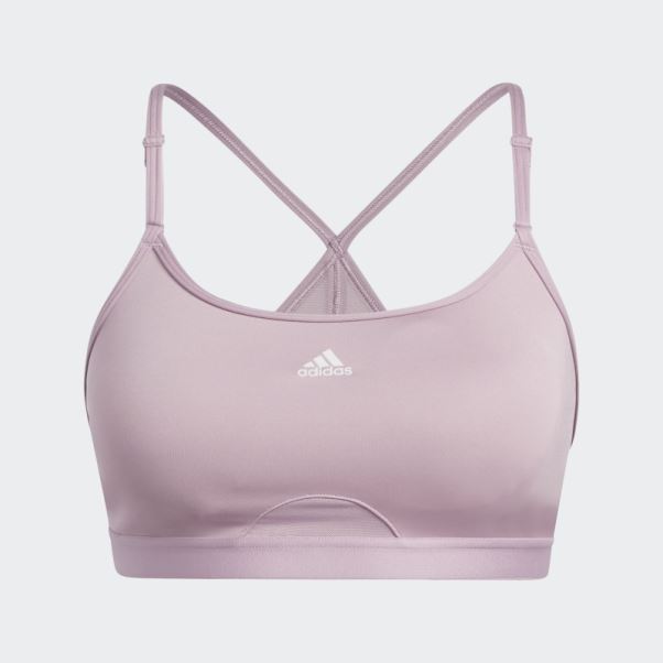 Soutien-gorge à Maintien Léger Adidas Aeroreact Training Mauve