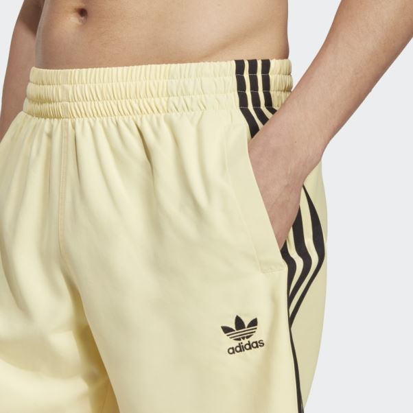 Adidas Originals Adicolor Short De Bain 3 Bandes Jaune