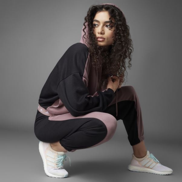 Sweat à Capuche Violet Adidas Hyperglam French Terry