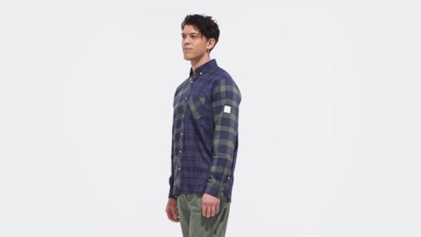 Adicross Chemise à Manches Longues En Flanelle Adidas Trace Bleu