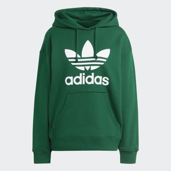 Adidas Sweat à Capuche Trèfle Vert Foncé