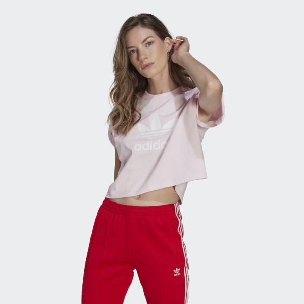 Adidas Adicolor Classics T-shirt Court Trèfle Rose