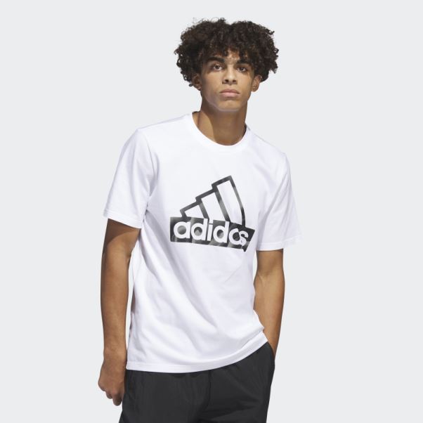 T-shirt à Manches Courtes Graphique Adidas Future Icons Blanc