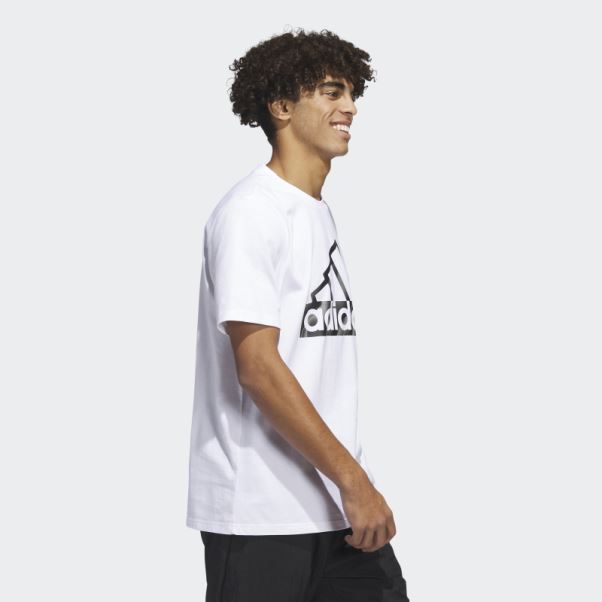 T-shirt à Manches Courtes Graphique Adidas Future Icons Blanc