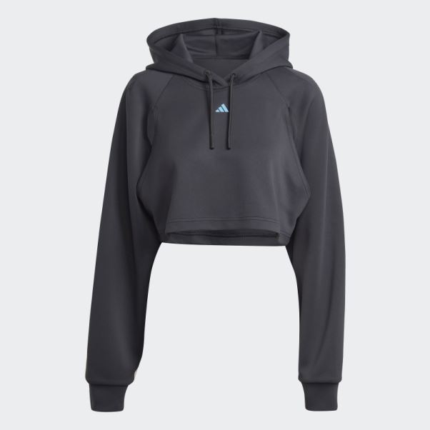 Sweat à Capuche D'entraînement Court Aeroready Hiit Noir Adidas