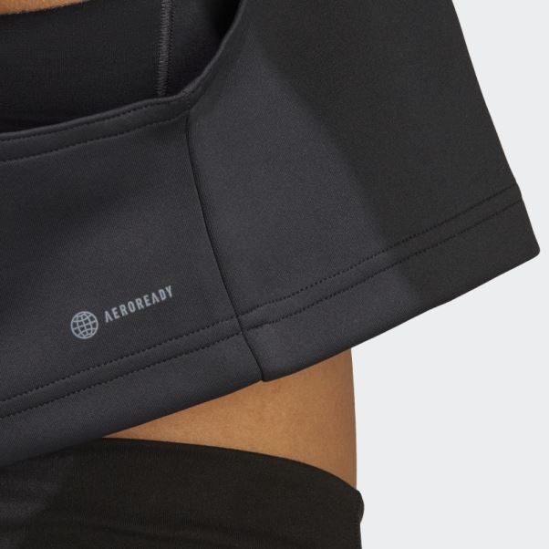 Sweat à Capuche D'entraînement Court Aeroready Hiit Noir Adidas