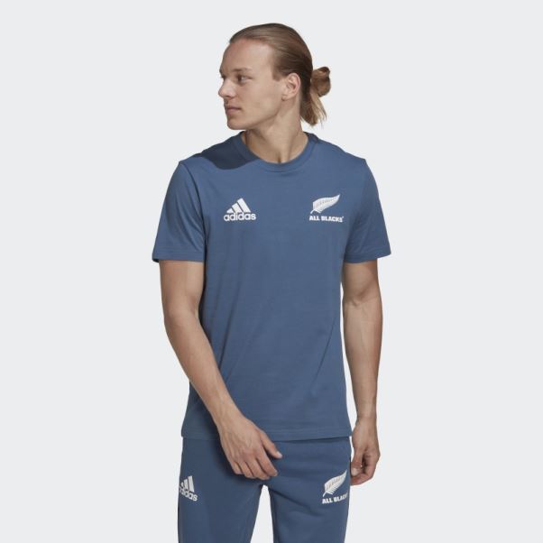 T-shirt Rugby En Coton Steel All Blacks Adidas