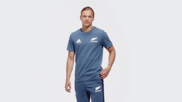 T-shirt Rugby En Coton Steel All Blacks Adidas
