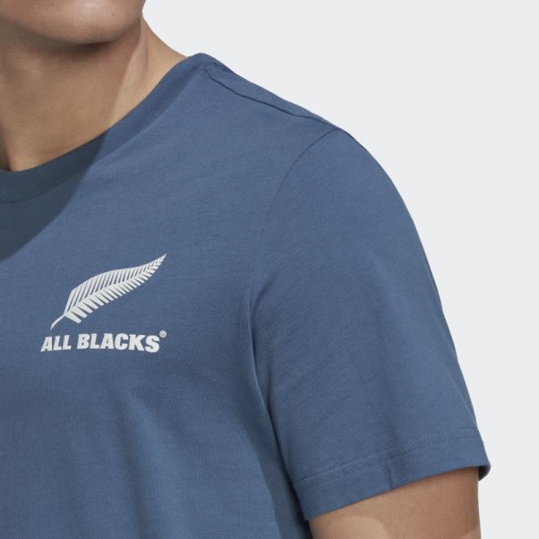 T-shirt Rugby En Coton Steel All Blacks Adidas