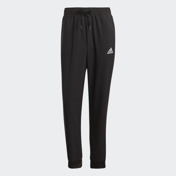 Pantalon Adidas Aeroready Essentials Stanford Noir Avec Petit Logo Brodé Sur Les Poignets