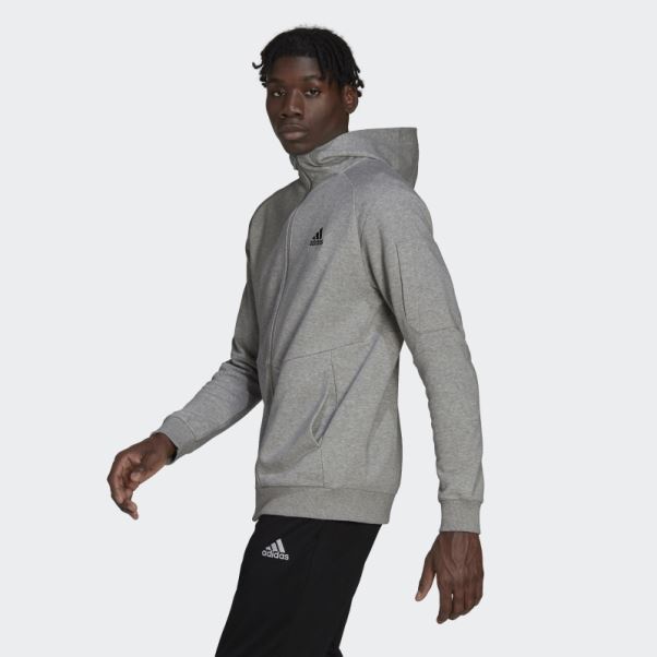 Sweat à Capuche Zippé Essentials4gameday Adidas Gris Moyen