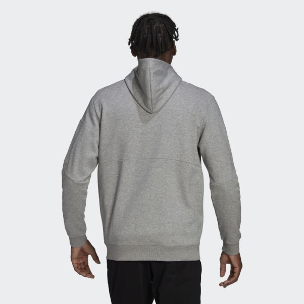 Sweat à Capuche Zippé Essentials4gameday Adidas Gris Moyen