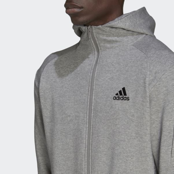 Sweat à Capuche Zippé Essentials4gameday Adidas Gris Moyen