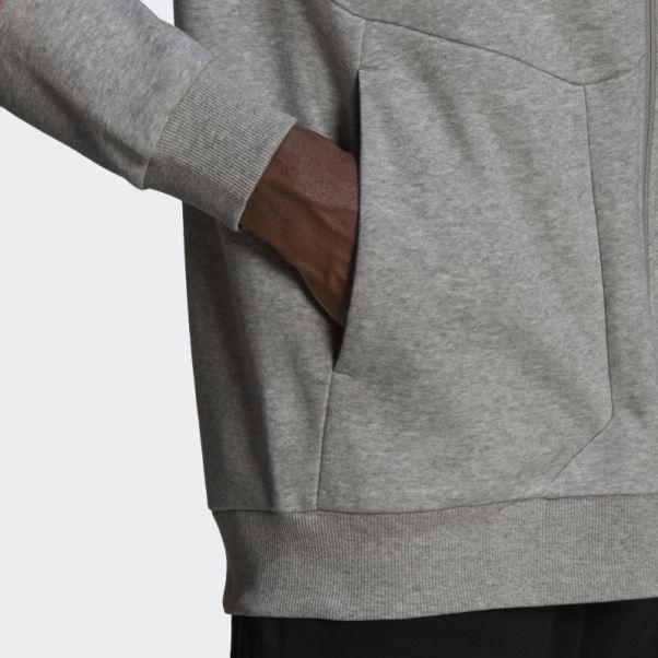 Sweat à Capuche Zippé Essentials4gameday Adidas Gris Moyen