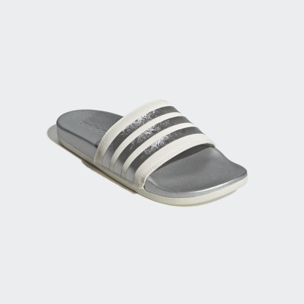 Adidas Adilette Confort Glisse Argent