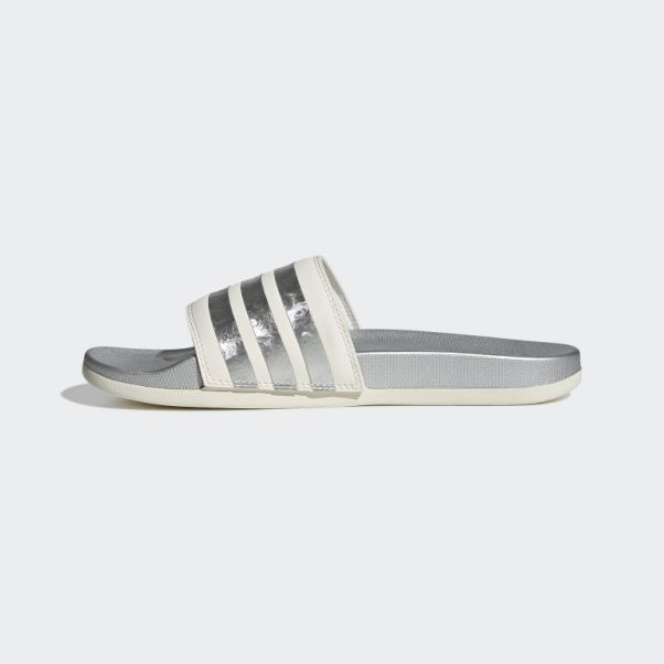 Adidas Adilette Confort Glisse Argent