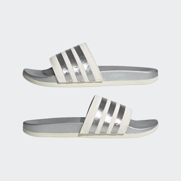 Adidas Adilette Confort Glisse Argent