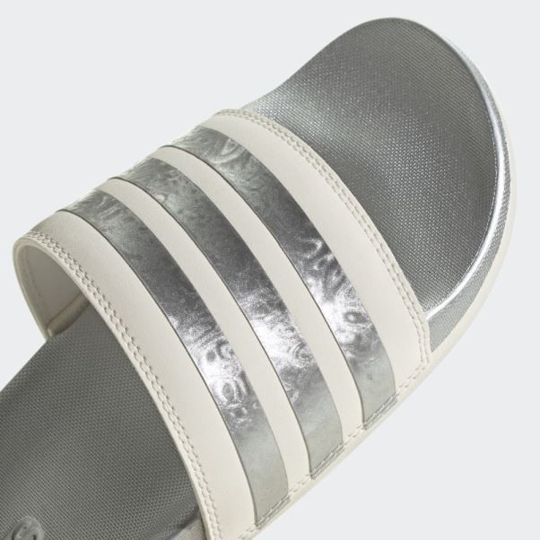 Adidas Adilette Confort Glisse Argent