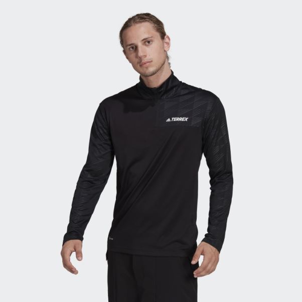 Adidas Terrex Multi T-shirt Demi-zip Noir