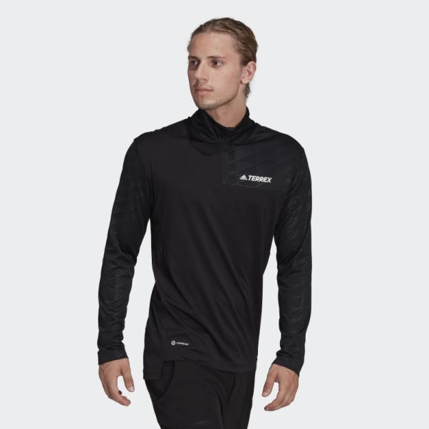 Adidas Terrex Multi T-shirt Demi-zip Noir