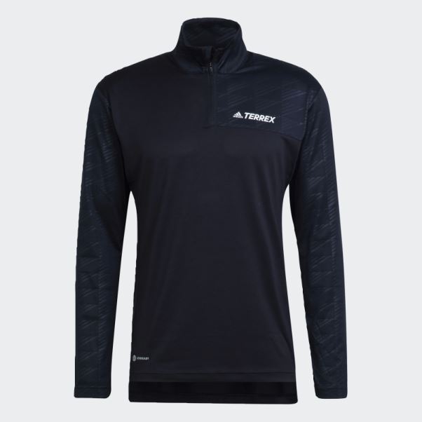 Adidas Terrex Multi T-shirt Demi-zip Noir