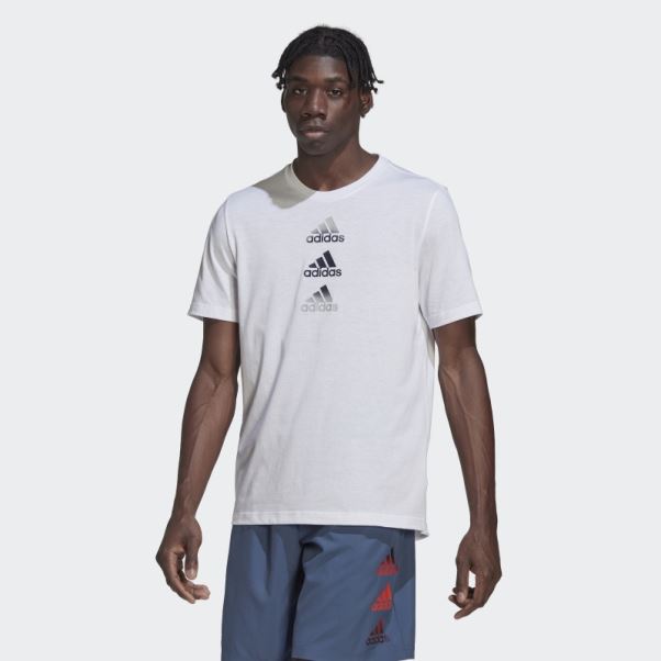 T-shirt Logo Adidas Conçu Pour Déplacer Blanc