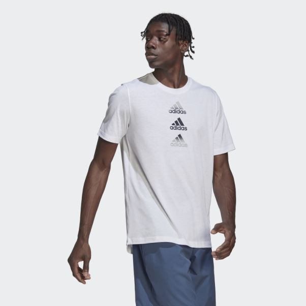 T-shirt Logo Adidas Conçu Pour Déplacer Blanc