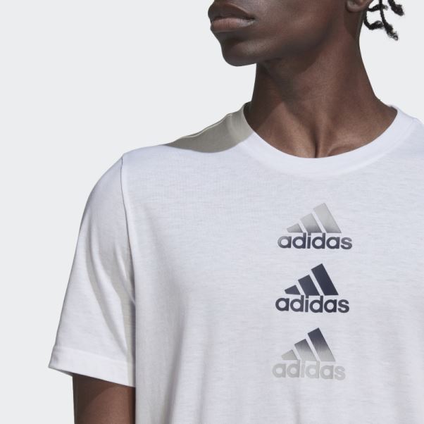 T-shirt Logo Adidas Conçu Pour Déplacer Blanc