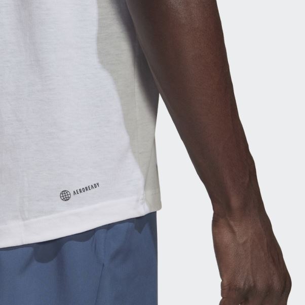 T-shirt Logo Adidas Conçu Pour Déplacer Blanc