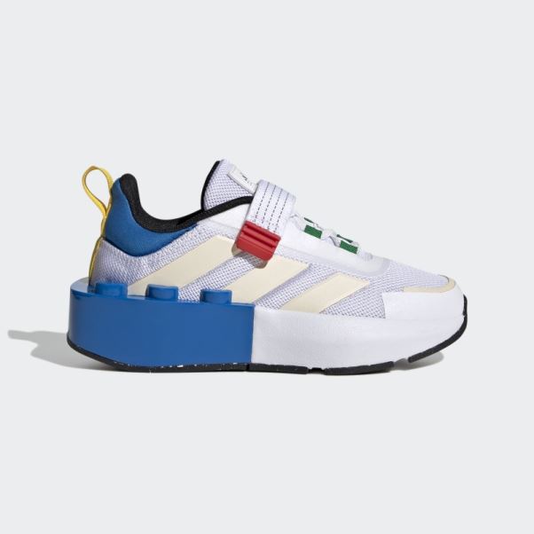 Adidas X Lego Tech Rnr Chaussures à Lacets élastiques Et Sangle Supérieure Blanc Chaud