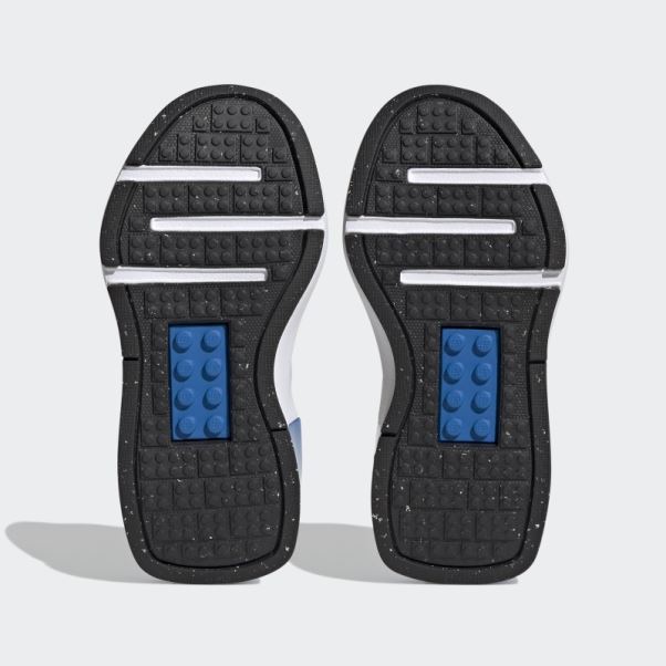 Adidas X Lego Tech Rnr Chaussures à Lacets élastiques Et Sangle Supérieure Blanc Chaud