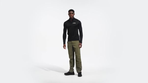 T-shirt Manches Longues Demi-zip Terrex Multi Adidas Noir