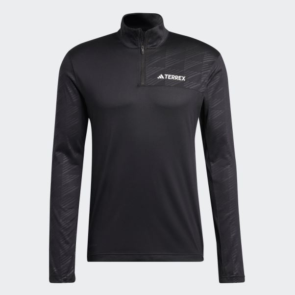 T-shirt Manches Longues Demi-zip Terrex Multi Adidas Noir