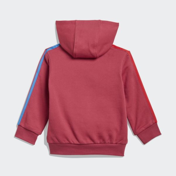 Adicolor Sweat à Capuche Entièrement Zippé Rose Adidas