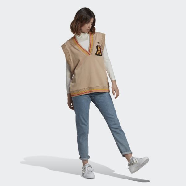 Beige Mode Adidas Originals Classe De 72 Gilet