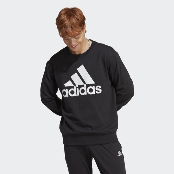 Sweat à Capuche En Molleton à Gros Logo Adidas Noir