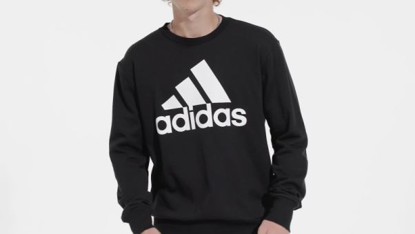 Sweat à Capuche En Molleton à Gros Logo Adidas Noir