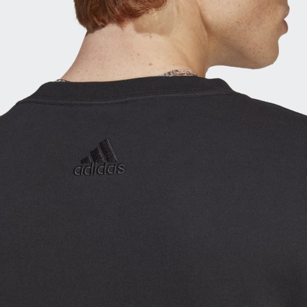 Sweat à Capuche En Molleton à Gros Logo Adidas Noir