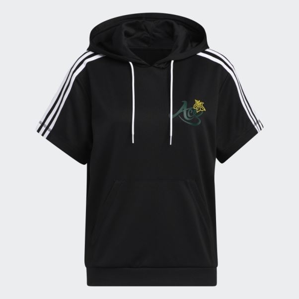Candace Parker Sweat à Capuche Manches Courtes Adidas Noir