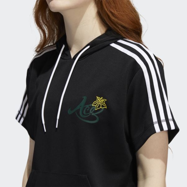 Candace Parker Sweat à Capuche Manches Courtes Adidas Noir