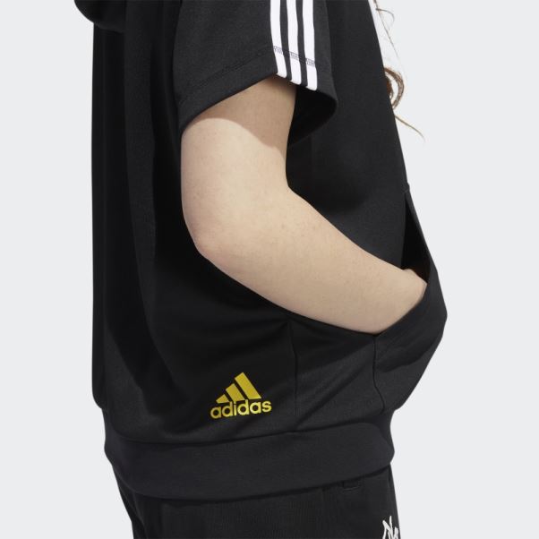 Candace Parker Sweat à Capuche Manches Courtes Adidas Noir