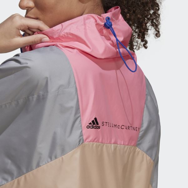 Adidas By Stella Mccartney Veste Sportswear Demi-zip Mode Onix Clair