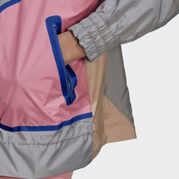Adidas By Stella Mccartney Veste Sportswear Demi-zip Mode Onix Clair