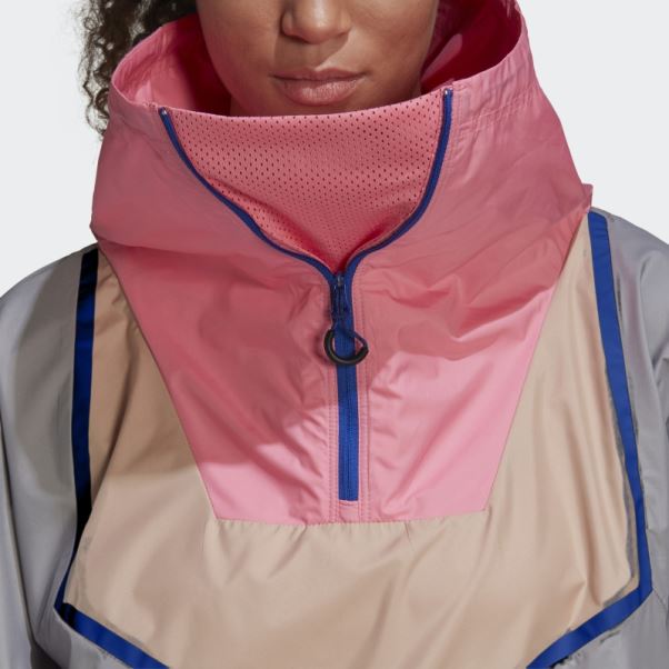 Adidas By Stella Mccartney Veste Sportswear Demi-zip Mode Onix Clair