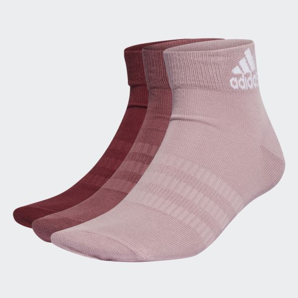 Socquettes 3 Paires Adidas Bordeaux