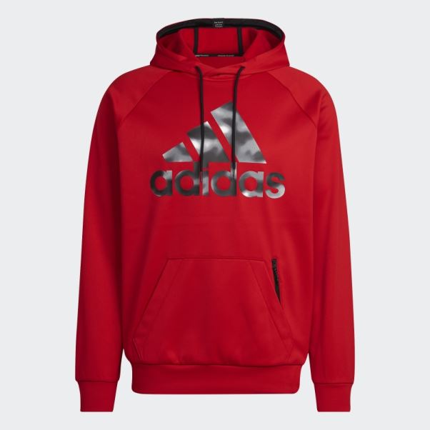 Adidas Aeroready Game And Go Camo Logo Sweat à Capuche écarlate