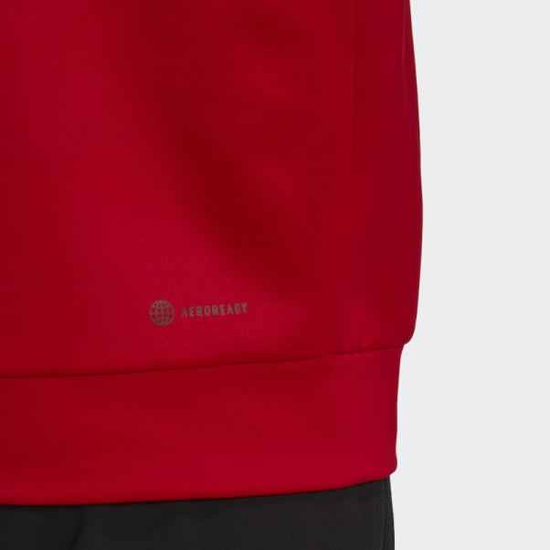 Adidas Aeroready Game And Go Camo Logo Sweat à Capuche écarlate