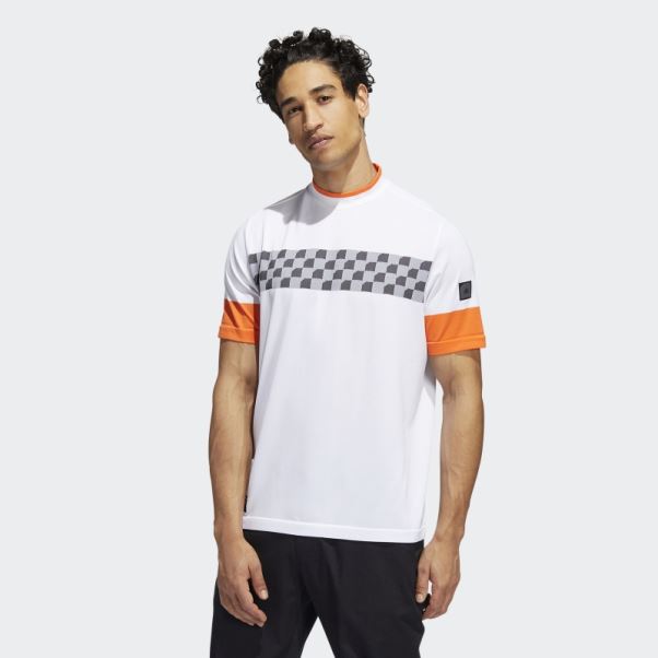 Polo Blanc à Carreaux Adicross Adidas